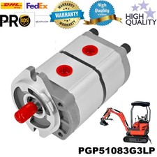 High Pressure Double Oil Pump Pgp51083g3lp Hydraulic Gear Pump Us Stock