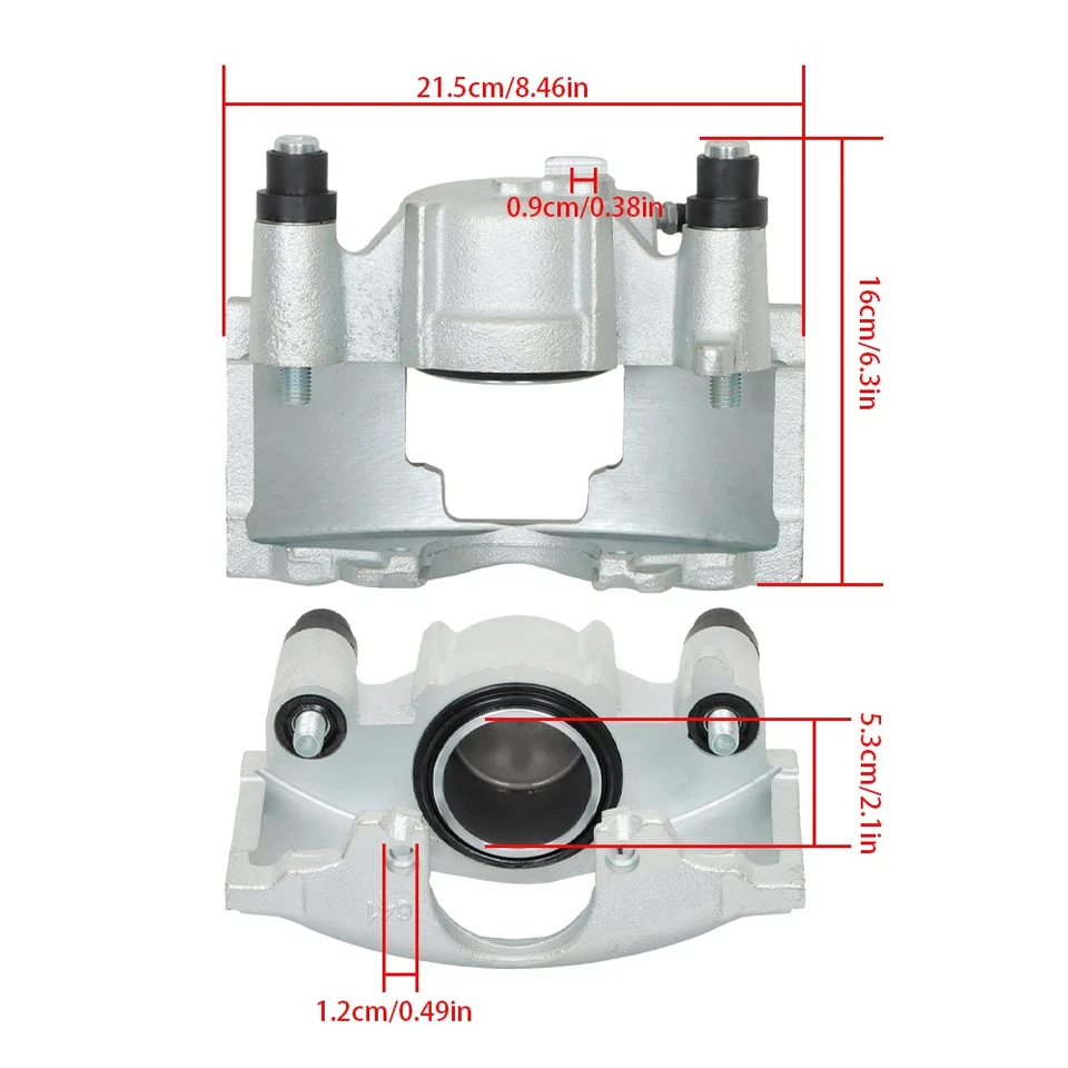For Chevy C1500/K1500 Pickup GMC Tahoe 2x Front Side Brake Caliper Single Piston - Image 2 of 4
