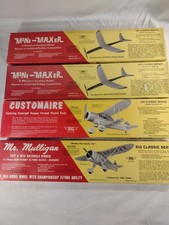 Four Sig Manufacturing Rubber Powered Model Airplane Kits