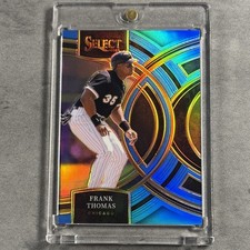 2024 Panini Select Premier Level Frank Thomas #20 Light Neon Blue Prizm /199