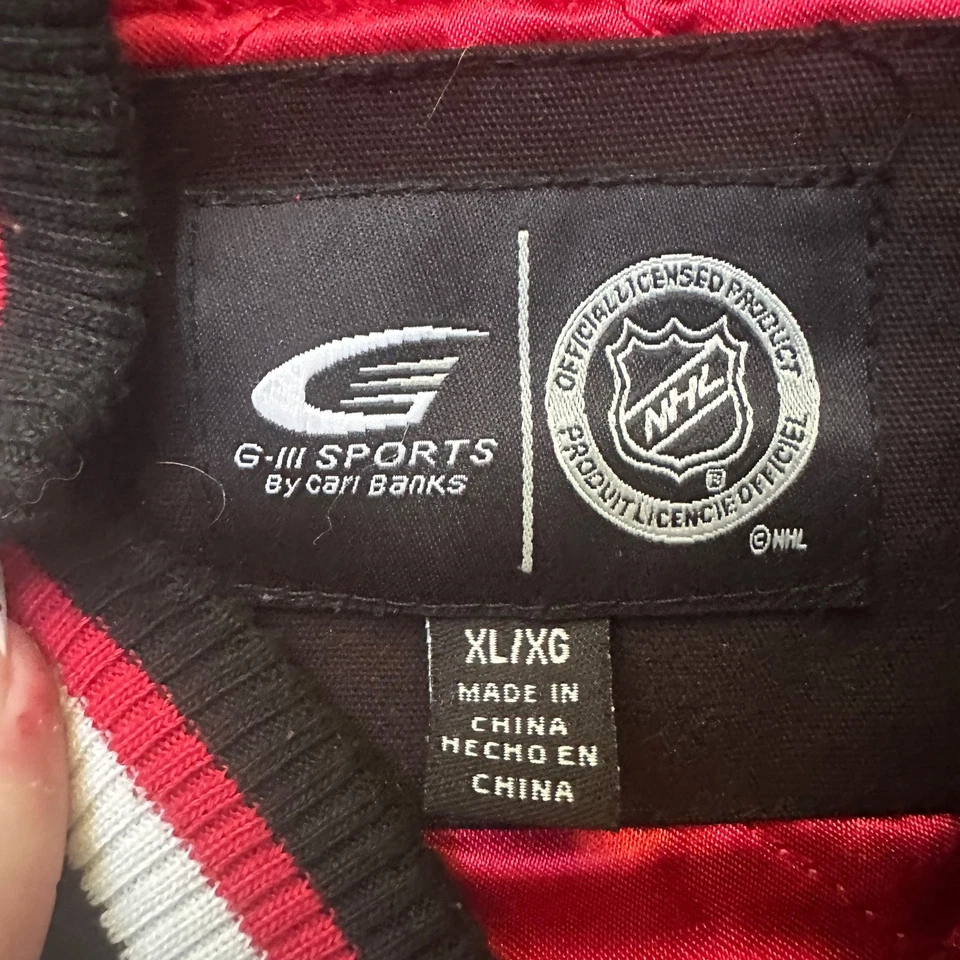 Chicago Blackhawks 4-Time Stanley Cup Champions Varsity Jacket - Black/White - Image 2 of 4