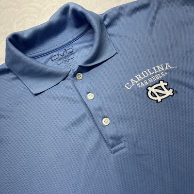 North Carolina Tar Heels Old Varsity Brand Short Sleeve Polo Shirt Men 2XL Blue 