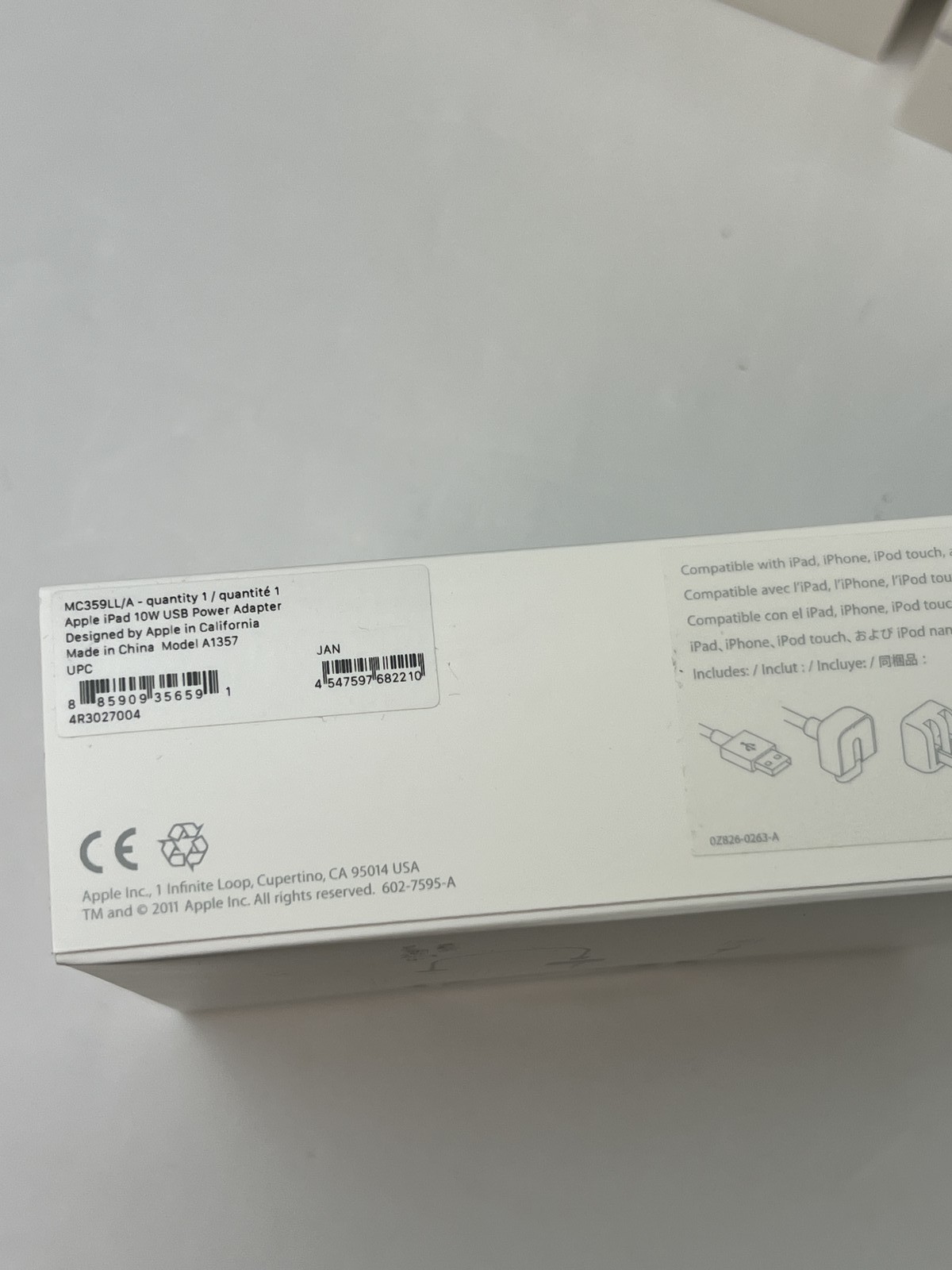 10 Pack Apple A1357 10W USB Power Adapter for iPhone, ipad and iPod - White