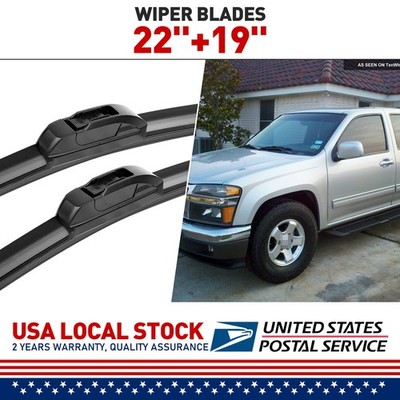 22  & 19 Windshield Wiper Blades   All-Season, J-Hook OEM Performance 2 PCS