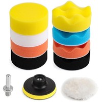 80Mm PolierschwäMme Set 11Tlg Polierpads Polieraufsatz Auto Glas Stein Wachsen