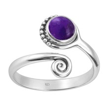 925 Sterling Silver Gemstone Adjustable Ring Jewellery Beautiful Gift for Women