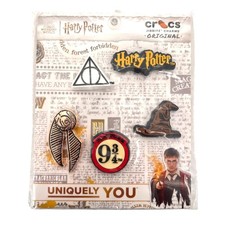 Harry Potter Crocs Jibbitz Charms 5-Pack Featuring Iconic Magical Symbols Wizard