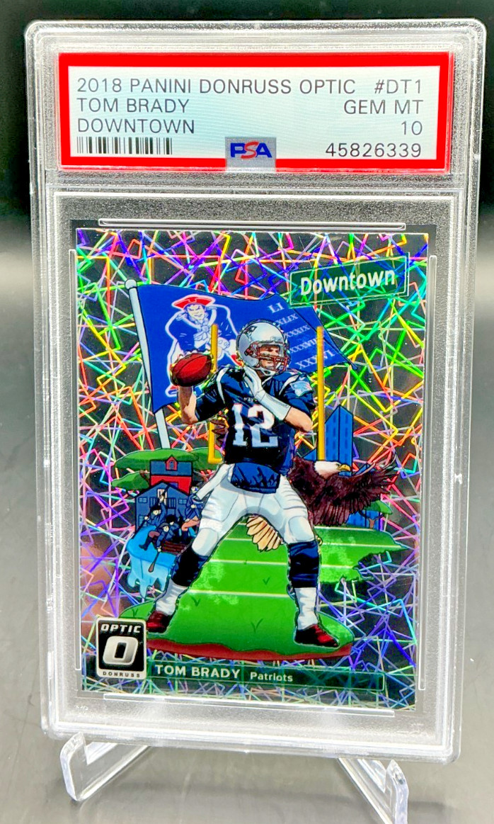 PSA 10 - 2018 Panini Donruss Optic TOM BRADY Downtown Case Hit SSP #DT1 Patriots