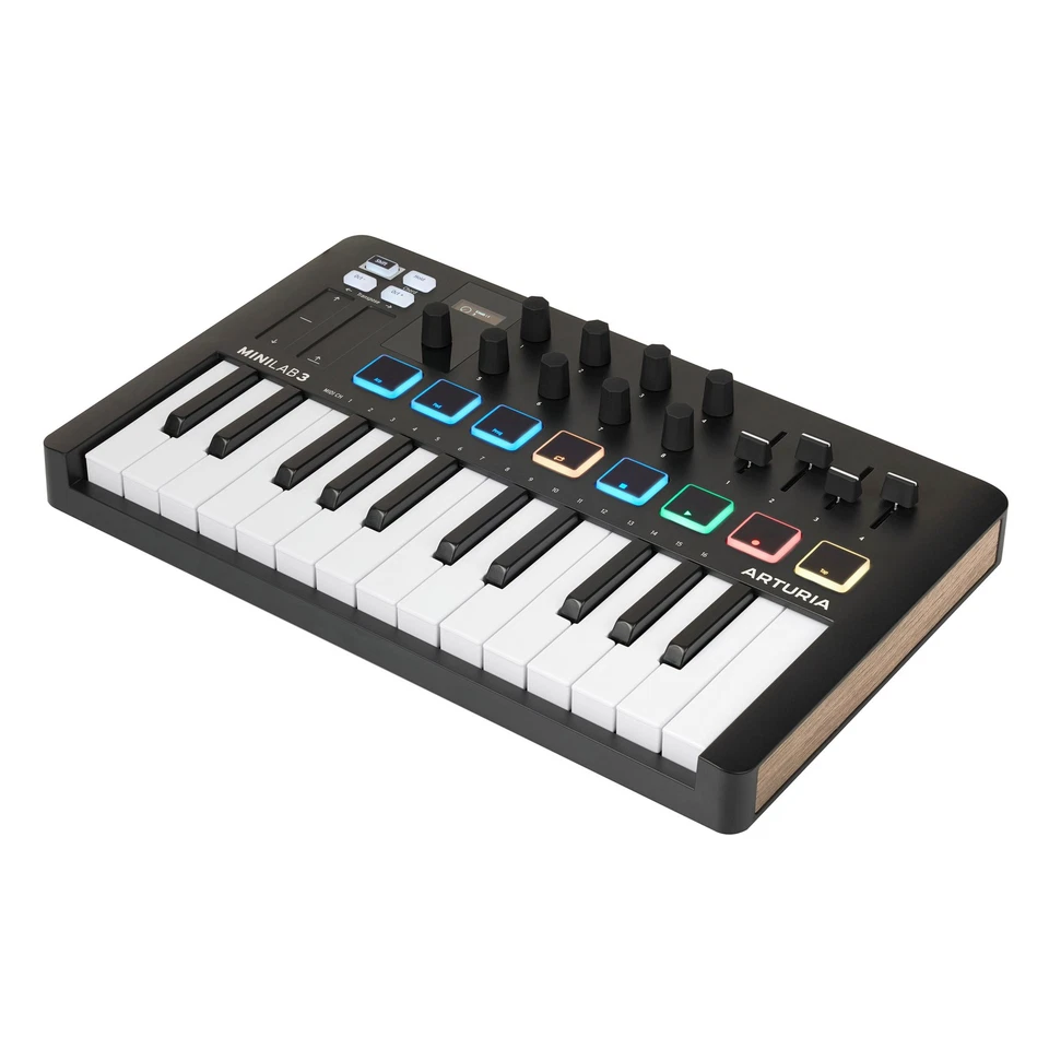 Arturia Minilab 3 25 Note Midi USB Keyboard Controller, Schwarz (NEU)