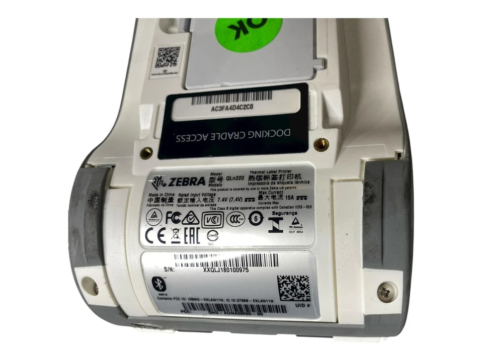 Zebra QLN320 Thermal Label Printer Used tested. With Battery - Image 2 of 4