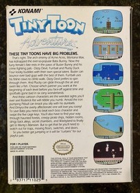 🔥 NES Tiny Toon Adventures w/Box, Partial Manual, Sleeve - 1991 Konami - Works!