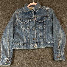 Vintage 70s Levis TYPE 3 Denim Jacket 76001-0214 Made in USA Dark Wash Boys M