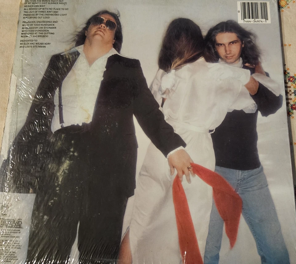 Meat Loaf Bat Out Of Hell VINYL LP 1977 EPIC CLEVELAND INTL. W/ HYPE 1ST PRESS  - Image 2 of 4