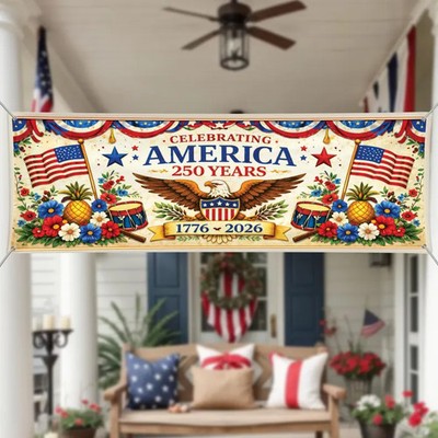Patriotic Eagle Banner American Freedom Celebration Outdoor Decor