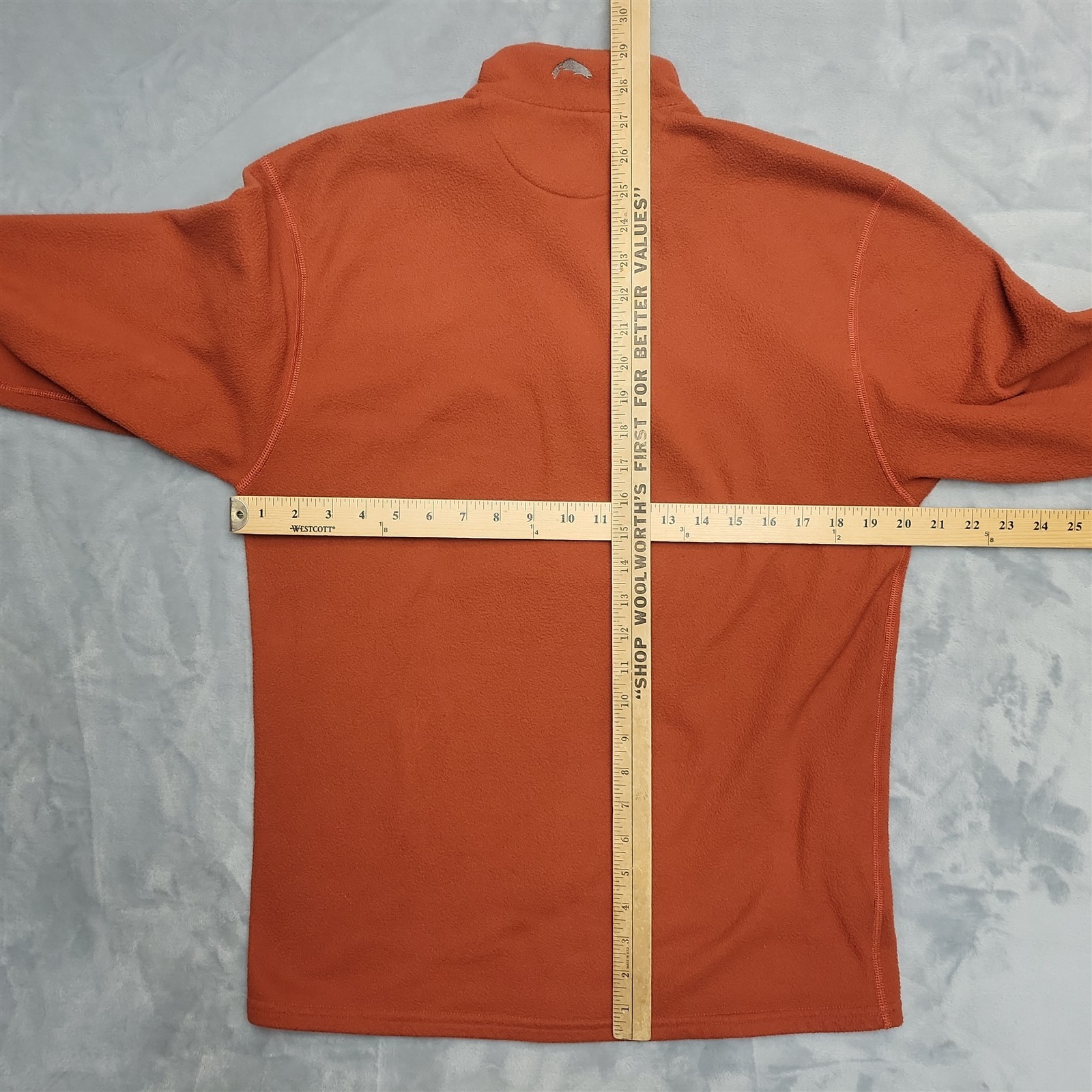 Simms Sweater Men Medium Orange Performance Long … - image 7