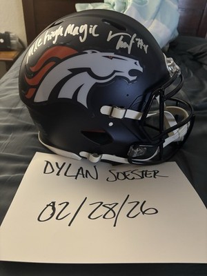 Troy Franklin Signed Autographed Full Size Authentic Denver Broncos Helmet