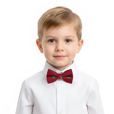 Rbenxia Christmas Bow Tie for Boys Adjustable Kids Bow Tie Christmas Tree Red