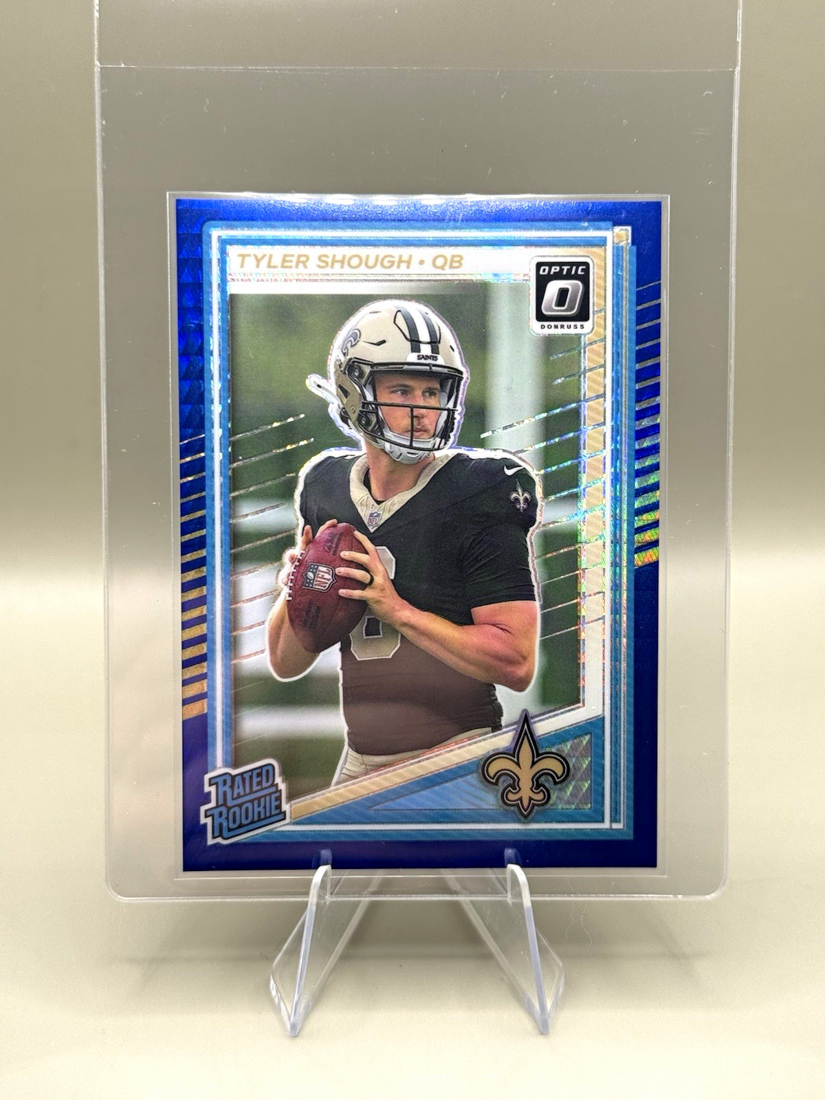 Tyler Shough Panini Donruss Optic #223 Blue Hyper