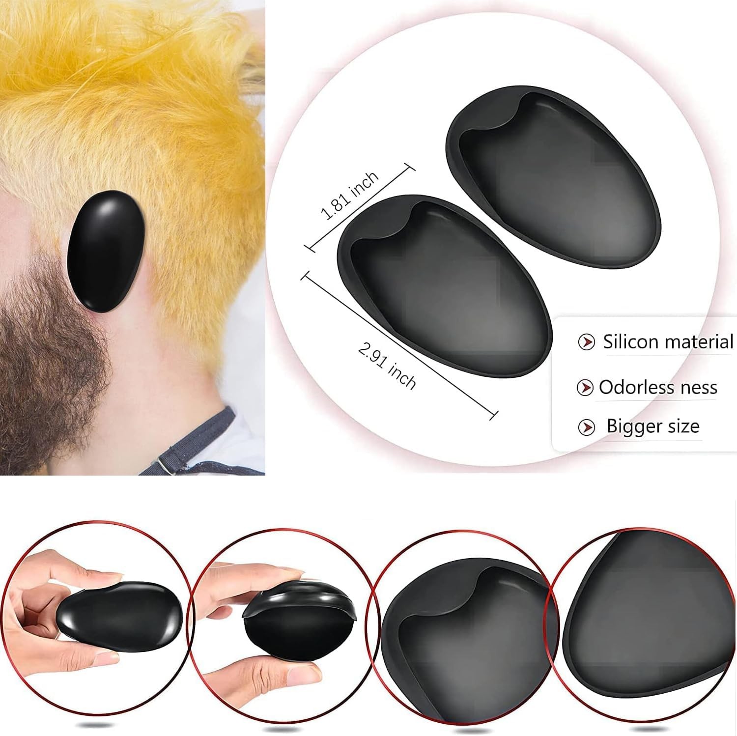 Hair Dye Brush and Bowl Set 20 PCS, Black Hair Coloring Kit Tools for Salon Use 