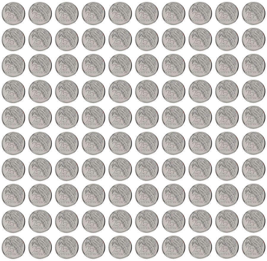 Trinidad & Tobago 25 Cents, 2020, KM #32, Mint X 100 PCS | eBay
