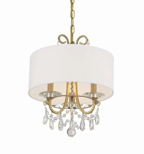Crystorama Lighting Group 6623-CL-MWP Othello 3 Light 15"W - Gold - Picture 1 of 12
