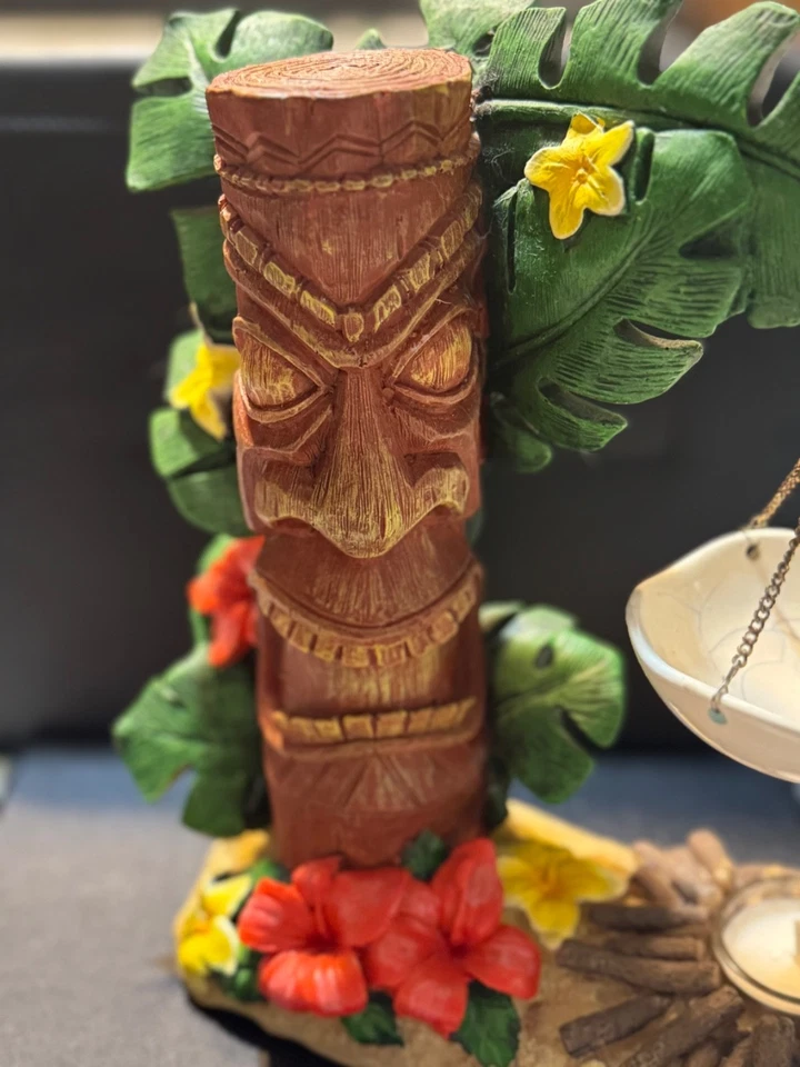 RETIRADO Yankee Candle TIKI Colgante Cera Calentador Té Luz Taza Hawaiana Tropical Foto 3 de 4