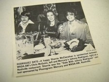 JOHNNY RODRIGUEZ Sherrie McClanahan CHRIS McGUIRE WKDA music biz promo pic/text