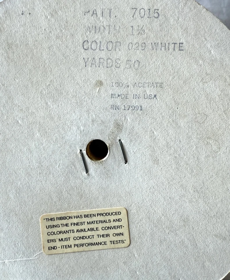 Vtg Satin Ribbon Trim Woven and Picot Edge Lot of 400 plus yards, Bridal, Crafts - Image 4 of 4