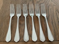 CHRISTOFLE - SPATOURS Pattern - SET  Silver Plated DESSERT FORKS  - 17 cms
