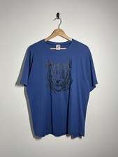 Vintage 80s Jerzees Tiger Nature Wildlife Tee XL Made In USA Single Stitch