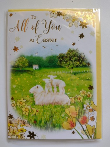 Easter Greeting Card Happy Easter Assorted Designs Spring Cute and Fun 7x5" - Picture 82 of 107