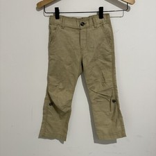 NEW H M Kids Linen Cotton Blend Pants Tan Beige Brown Size 4 Years