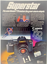 Wayne Gretzky Canon T70 Camera Vintage 1984 Magazine Ad