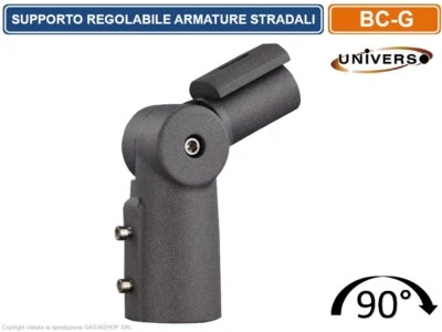 UNIVERSO ADATTATORE REGOLABILE PER PER LAMPIONI ARMATURE STRADALI