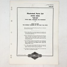 Vintage Original 1973 Briggs & Stratton Model 6B-HS Illustrated Parts List