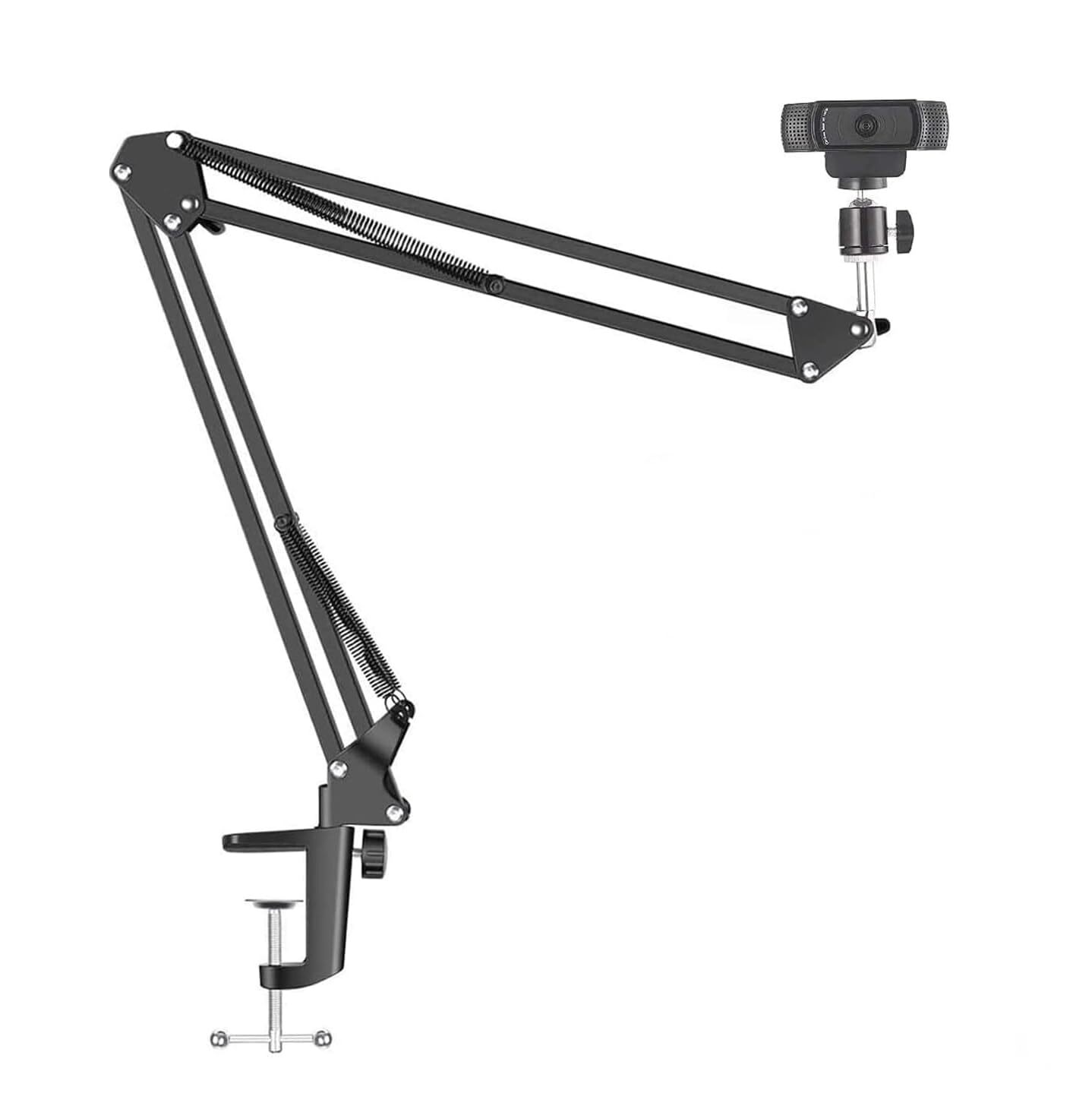 Webcam Stand, Webcam Clamp Mount Suspension Scissor Tripod Stand Holder arm f...-image