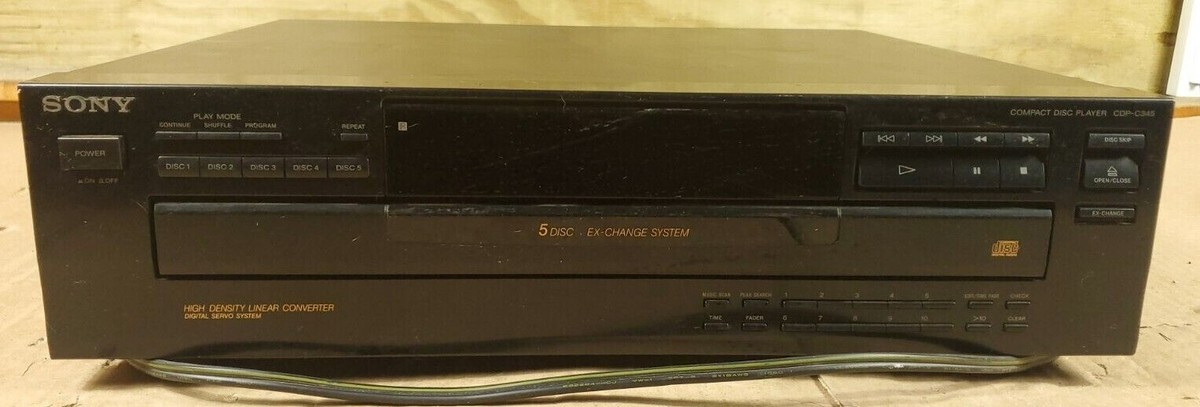 Vintage 1994 Sony High Density Linear Converter 5-Disc CD Player