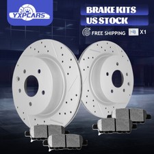 308mm Rear Drilled Rotors Brake Pads for Nissan 350Z 370Z Infiniti G35 G37 M35