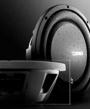 DS18 10" Shallow Subwoofer 1000 Watt Water Resistant 4-Ohm SVC Thin Sub PSW10.4S