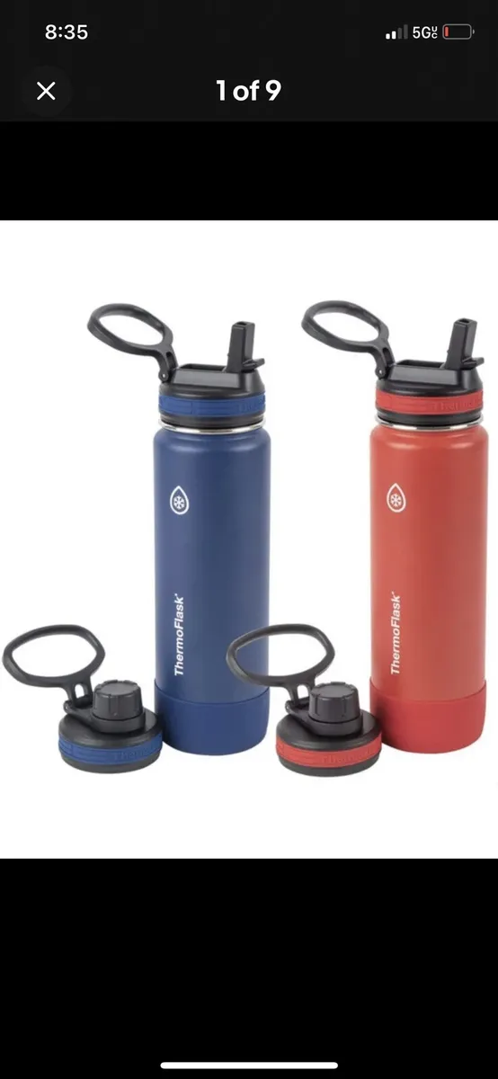 40oz Water Bottle Two Pack w/ Four Lid Combo – ThermoFlask