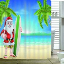 The God Santa Stroke 3D Shower Curtain Waterproof Fabric Bathroom Decoration