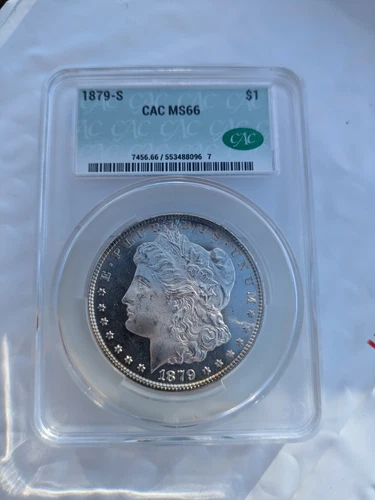 1879-S Morgan Silver Dollar CACG Certified MS66 CAC Holder (NGC Ms-66+ Former)