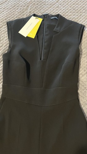 KAREN MILLEN ELEGANT BLACK JUMPSUIT Retails $475 Size US 0 UK 4 Stretch Gorgeous - Picture 4 of 9