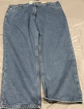 Carhartt B172 DST Relaxed Fit Straight Leg Flannel Lined Denim Jeans Mens 50x32