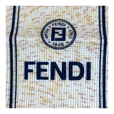 Fendi Beige & Black Drawstring Dust Bag Polyester Blend 13  display picture 1