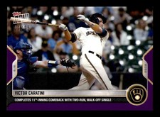 2022 Topps Now Purple Parallel #722 Victor Caratini Brewers 14/25