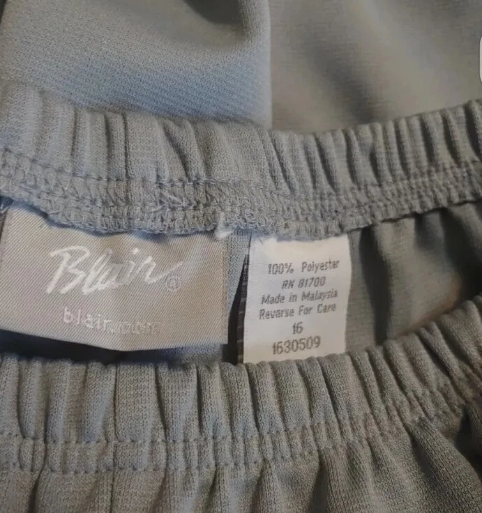 Pantalones Blair Mujer 16 Bolsillos Elásticos Cintura Informales Gris Pullup Frente Plano Foto 3 de 4