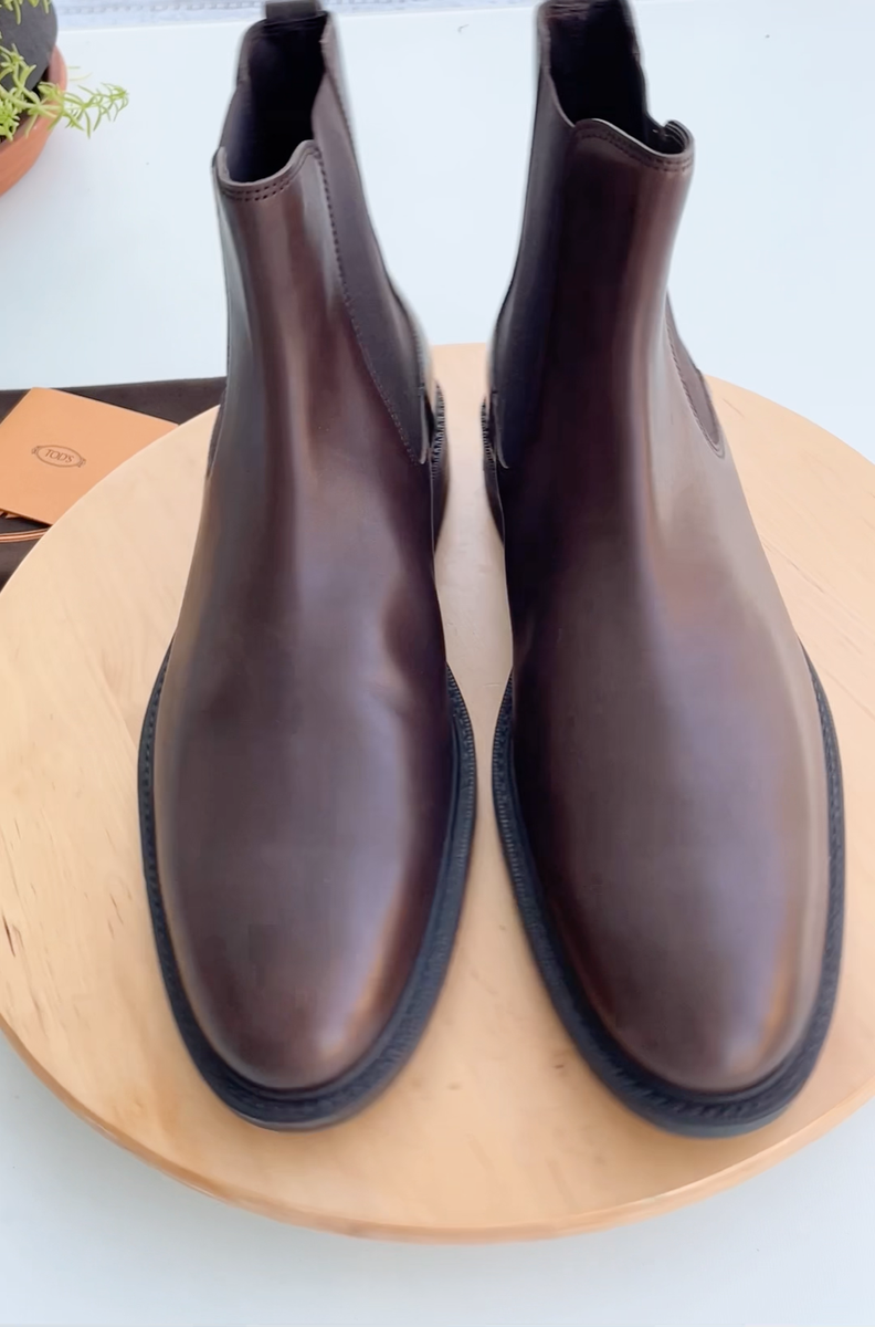 Tod's Italy Men's Leather Ankle Boot Tronchetto Elastico
