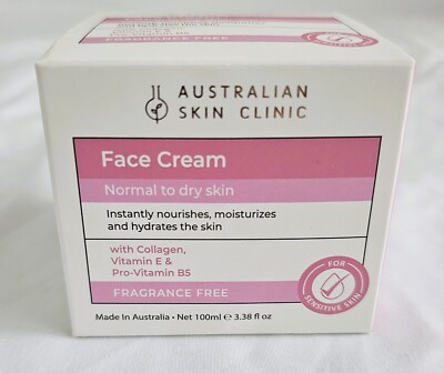 Australian Skin Clinic Collagen Vitamin E Face Cream Sensitive Skin 3.38 fl oz
