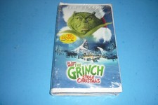 DR. SEUSS -"HOW THE GRINCH STOLE CHRISTMAS"- JIM CARREY- VHS - BRAND NEW - CLAM